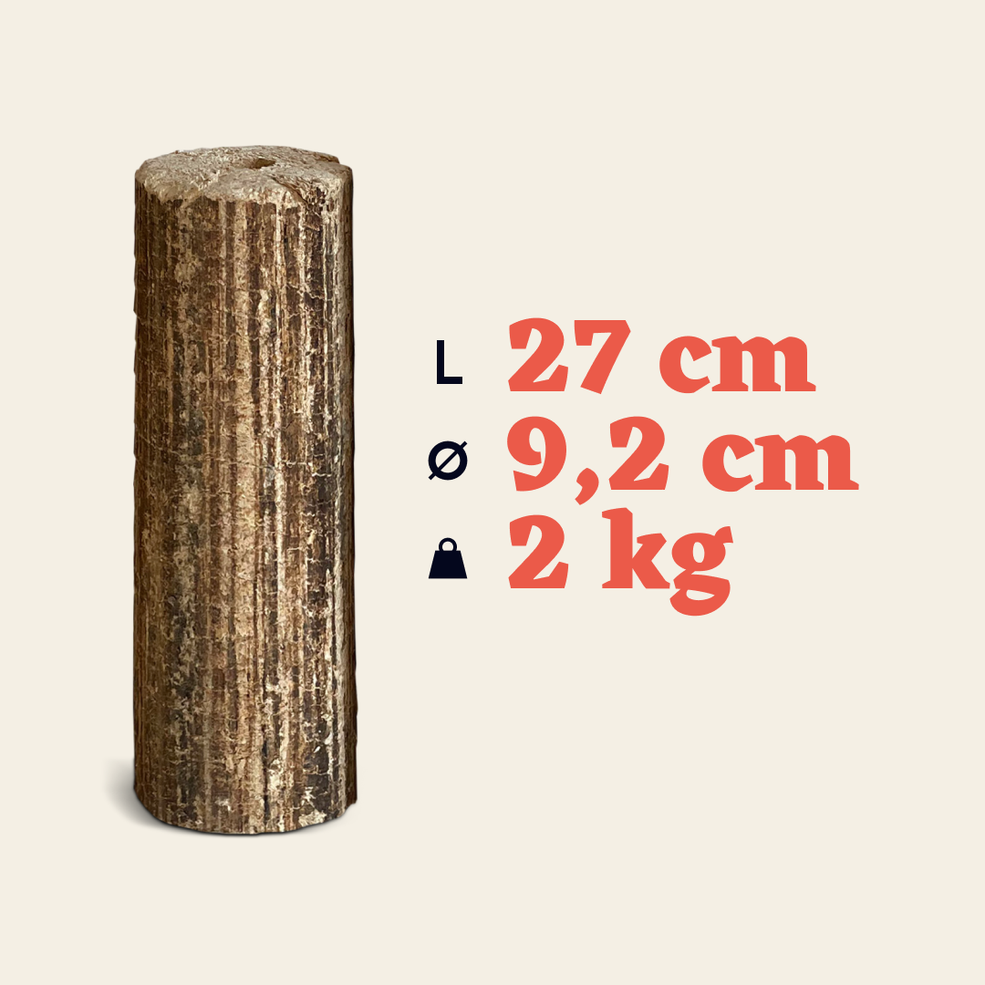 PREMIUM Holzbriketts 960 kg mit Loch - Hoher Heizwert, Wenig Asche, Umweltfreundlich.