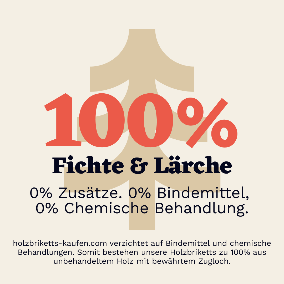 PREMIUM Holzbriketts 960 kg mit Loch - Hoher Heizwert, Wenig Asche, Umweltfreundlich.