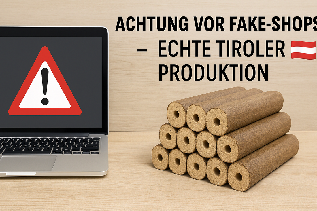 Achtung vor Fake-Shops – Kaufen Sie sicher Holzbriketts aus Tirol 🇦🇹